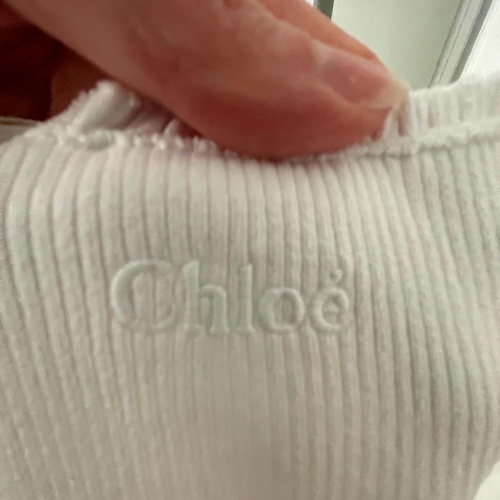 Chloe White Ribbed Tank Top - Picture 7 of 9